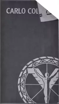 Пляжное полотенце CARLO COLUCCI "Stefano" (1 шт.) с привлекательным логотипом и надписью Carlo Colucci 100х180 см (1 шт.), цвет anthrazit-silberfarben
