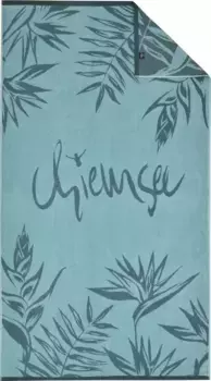 Пляжное полотенце Chiemsee "Maui", (1 шт.), бирюзового цвета с цветочным узором 100х180 см (1 шт.), цвет smaragd-mint