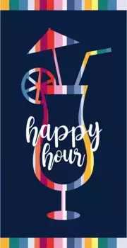 Пляжное полотенце Egeria "HAPPY HOUR", (1 шт.), 90x180 см 90х180 см (1 шт.), цвет midnight