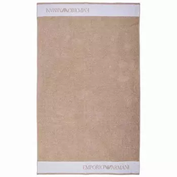 Пляжное полотенце Emporio Armani WOVEN TOWEL BEACHWEAR 1er, 170x10x100 см, песочный