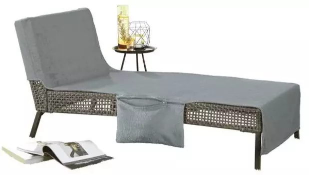 Пляжное полотенце Erwin Mller m. Reiverschlusstaschen 14104, 70x1x200 см, светло-серый