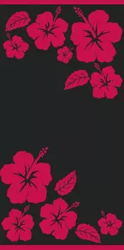 Пляжное полотенце Esposa, черный/розовый