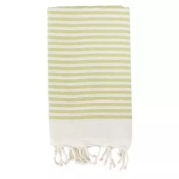 Пляжное полотенце Fouta из чистого хлопка с широкими полосками - Alma Lisola, цвет Pistacchio
