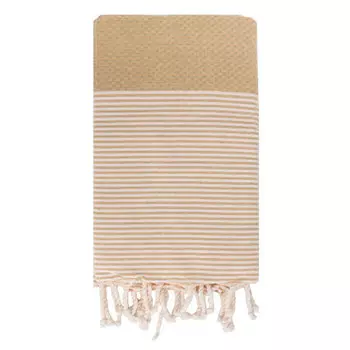 Пляжное полотенце Fouta из чистого хлопка с узкими полосками - Tal Lisola, цвет Beige