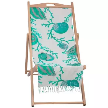 Пляжное полотенце Fouta из хлопка с принтом - Сицилия Marinette Saint-Tropez, цвет Verde Acqua