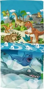 Пляжное полотенце Good morning Prehistoric, 75x1x150 см цвет multi