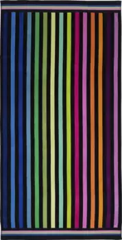 Пляжное полотенце Gzze "Stripes 4", (1 шт.), банное полотенце, современные полоски, чистый хлопок 90х180 см (1 шт.), фиолетовый/желтый/розовый/синий