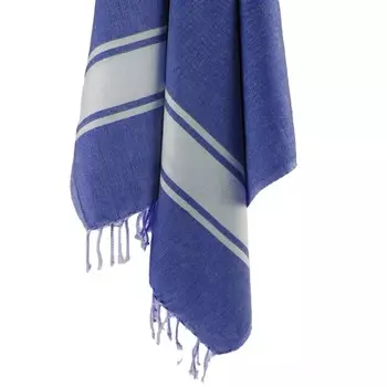 Пляжное полотенце из чистого хлопка Fouta - Амальфи Lisola, цвет Blu