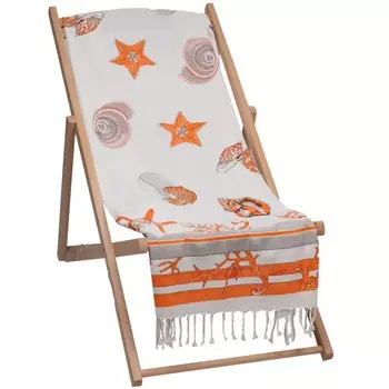 Пляжное полотенце из чистого хлопка с сотами - Palavas Marinette Saint-Tropez, цвет Corallo