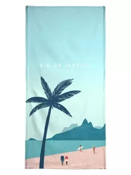 Пляжное полотенце Juniqe, бирюзовый