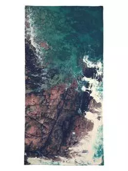 Пляжное полотенце Juniqe, цвет blau & braun