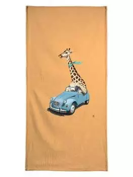 Пляжное полотенце Juniqe, цвет blau & braun