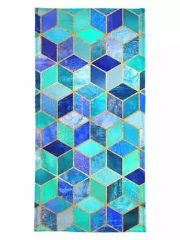 Пляжное полотенце Juniqe, цвет blau & grn