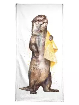 Пляжное полотенце Juniqe, цвет braun & gelb