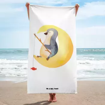 Пляжное полотенце Mr. & Mrs. Panda, белый