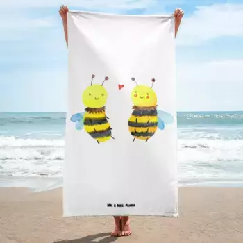Пляжное полотенце Mr. & Mrs. Panda, белый
