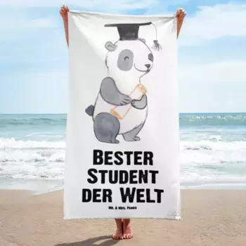 Пляжное полотенце Mr. & Mrs. Panda, белый