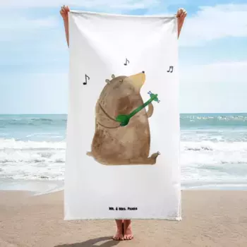 Пляжное полотенце Mr. & Mrs. Panda, белый