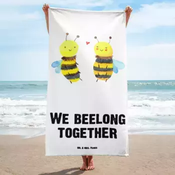 Пляжное полотенце Mr. & Mrs. Panda, белый
