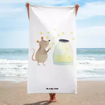 Пляжное полотенце Mr. & Mrs. Panda, белый