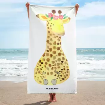 Пляжное полотенце Mr. & Mrs. Panda, белый