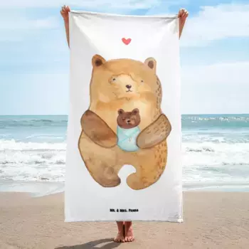 Пляжное полотенце Mr. & Mrs. Panda, белый