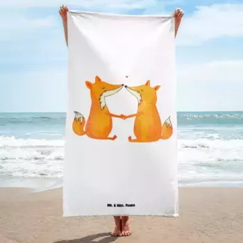 Пляжное полотенце Mr. & Mrs. Panda, белый