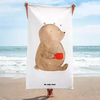 Пляжное полотенце Mr. & Mrs. Panda, белый