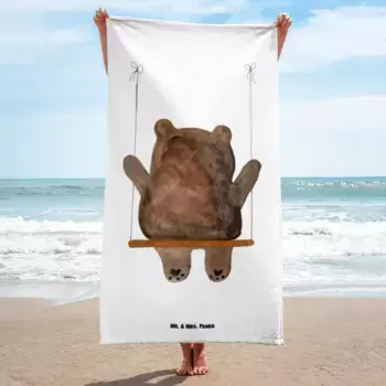 Пляжное полотенце Mr. & Mrs. Panda, белый
