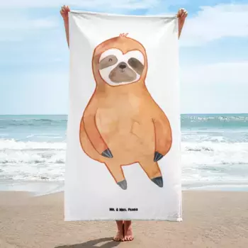 Пляжное полотенце Mr. & Mrs. Panda, белый
