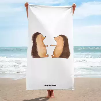 Пляжное полотенце Mr. & Mrs. Panda, белый
