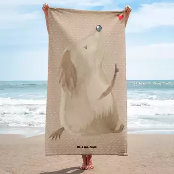 Пляжное полотенце Mr. & Mrs. Panda, коричневый