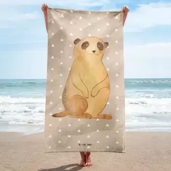 Пляжное полотенце Mr. & Mrs. Panda, коричневый