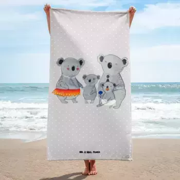 Пляжное полотенце Mr. & Mrs. Panda, серый