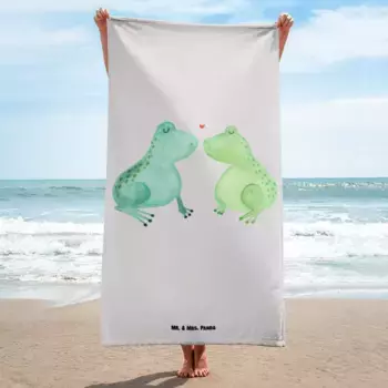 Пляжное полотенце Mr. & Mrs. Panda, серый