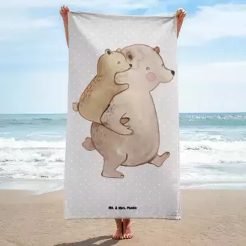 Пляжное полотенце Mr. & Mrs. Panda, серый