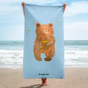 Пляжное полотенце Mr. & Mrs. Panda, синий
