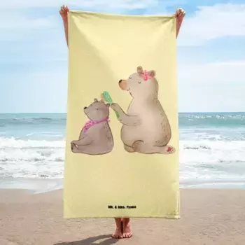 Пляжное полотенце Mr. & Mrs. Panda, желтый