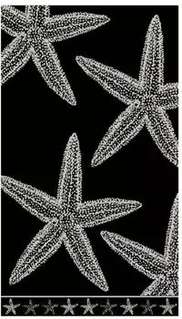 Пляжное полотенце Phlox StarBlack, 90x160x30 см, черный