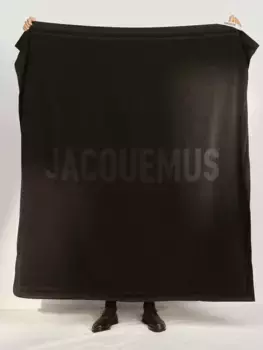 Пляжное полотенце с логотипом Жакмюс Jacquemus, черный