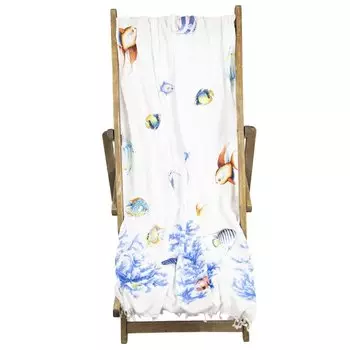 Пляжное полотенце с сотами из чистого хлопка - Гаити Marinette Saint-Tropez, цвет Blu