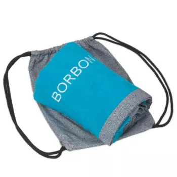 Пляжное полотенце с сумкой Borbonese Mykonos In Sponge 100180, бирюзовый