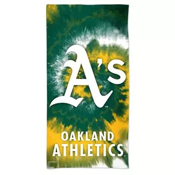 Пляжное полотенце Spectra с принтом тай-дай WinCraft Oakland Athletics 60 x 30 дюймов