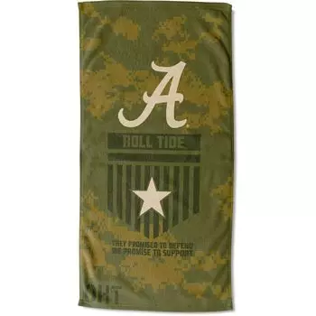Пляжное полотенце The Northwest Group Alabama Crimson Tide 30 x 60 дюймов OHT с военной признательностью и гордостью