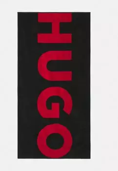 Пляжное полотенце Towel Corporate Logo HUGO, черное