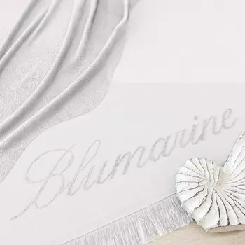 Пляжное полотенце Wave с кардной пряжей и жаккардом - Карибский бассейн Blumarine, цвет Bianco