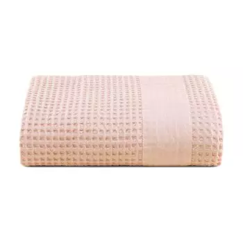 Пляжное полотенце XL из льна с воланами из чистого хлопка с сотами - Палау Lisola, цвет Rosa Chiaro