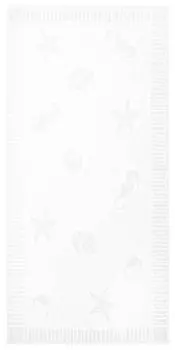 Пляжное полотенце Zollner 00000039, 100x1x200 см, белый