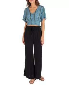 Пляжные брюки без застежки на талии Drew Paperbag для юниоров Hurley, черный