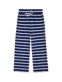 Пляжные брюки из махрового полотенца в полоску для маленьких девочек и девочек Vineyard Vines, нави